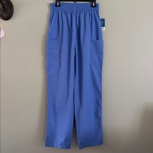 NEW Ceil Blue Scrub Pants Elastic Waistband Pockets Health Uniform Care Nurse M
